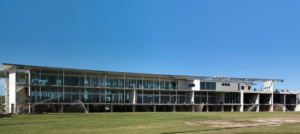 KDV Golf and Tennis Academy, rear driving range elevation viewed from the south.