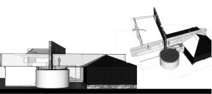 Khôra Gordon House west elevation and isometric