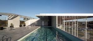 KDV Golf and Tennis Academy, the first-floor pool, viewed from the east.