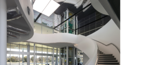 KDV Golf and Tennis Academy, entry lobby staircase.