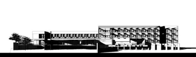 KDV student accommodation south elevation